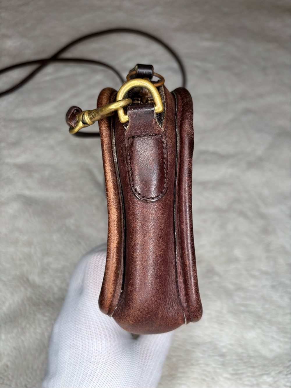 Vintage Coach Mahogany Leather Carnival Bag 9925 Crossbody Made In USA RARE - Picture 7 of 16